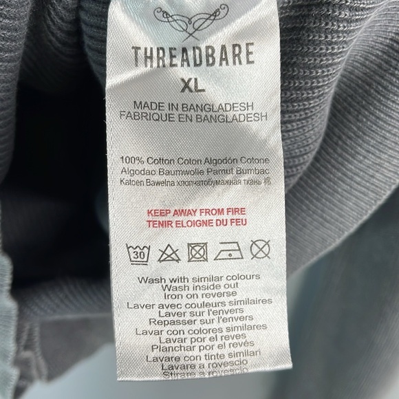 THREADBARE Denim Corps Men’s Vintage Crafted Sweater Sunwashed Lightweight XL - Picture 8 of 10